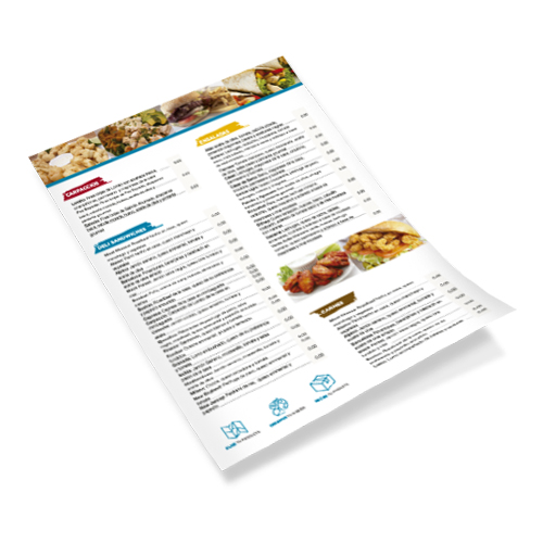 Menus en PVC
